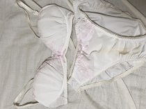 長期愛用♡ピンク刺繍の白ブラパン